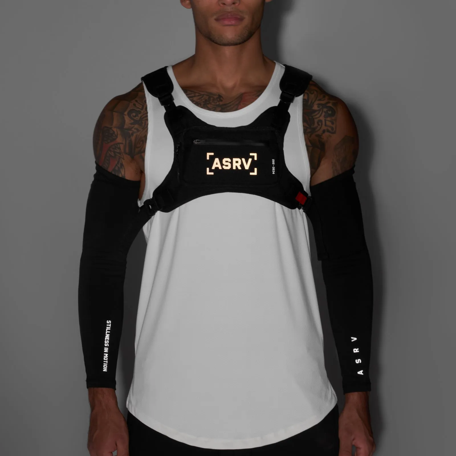 0634. Waterproof Cordura® Conditioning Chest Pack - Black/White