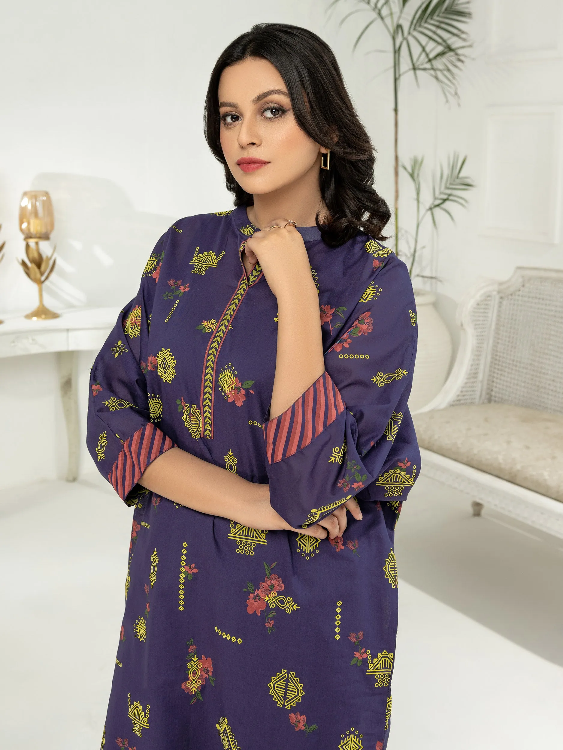 2 Piece Lawn Suit-Pasted Printed (Unstitched)