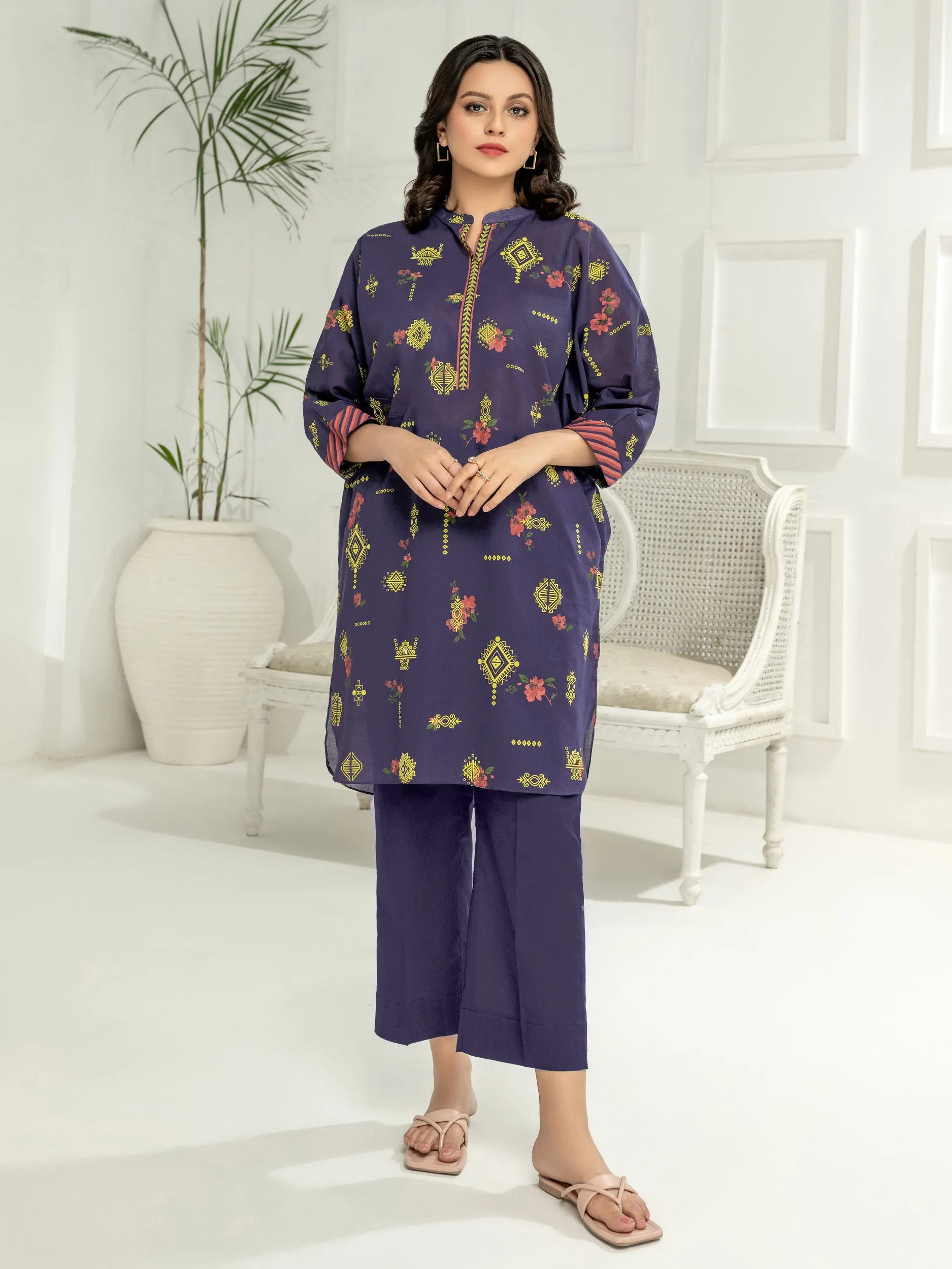 2 Piece Lawn Suit-Pasted Printed (Unstitched)