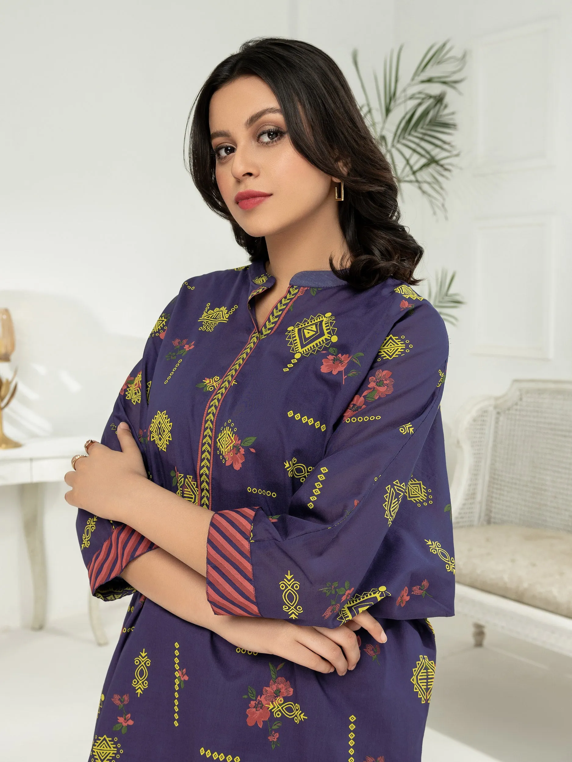 2 Piece Lawn Suit-Pasted Printed (Unstitched)