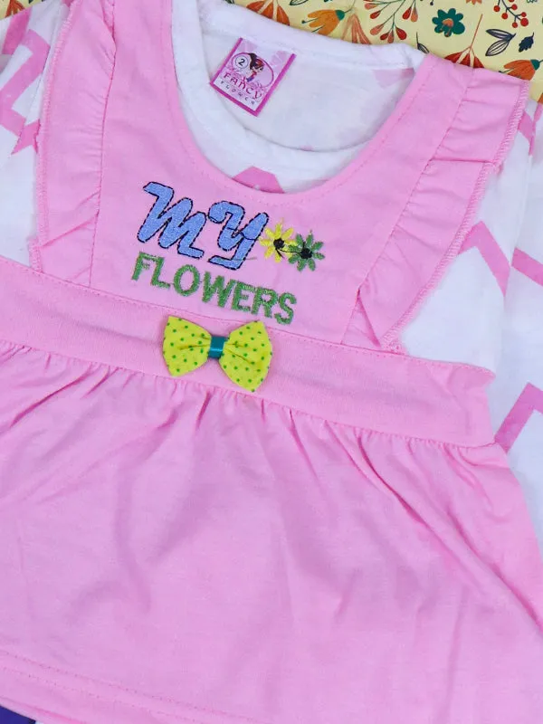 3Mth - 9Mth Flowers Pink Baby Suit For Newborn NBS118