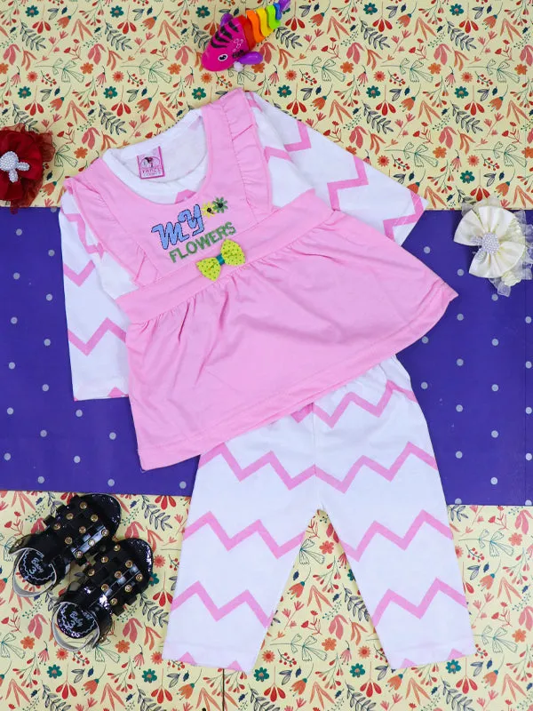 3Mth - 9Mth Flowers Pink Baby Suit For Newborn NBS118