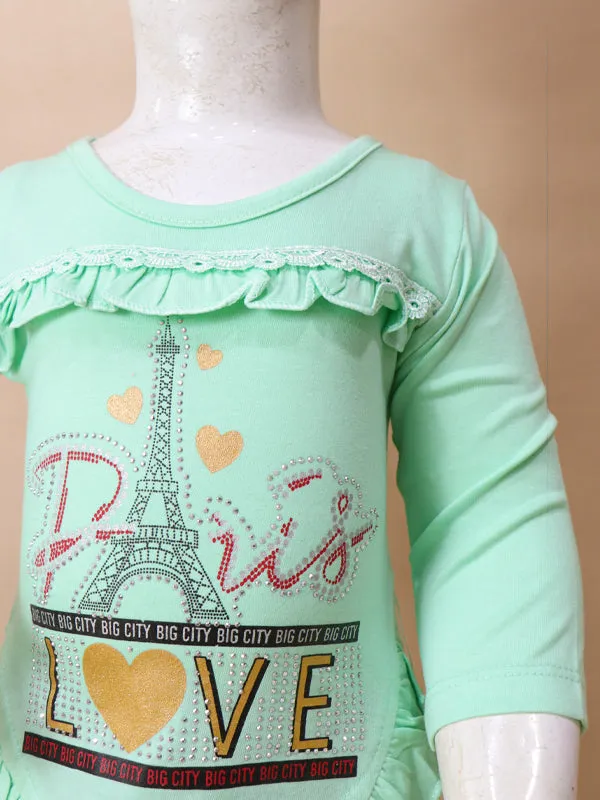 3Mth - 9Mth Love Light Green Baby Suit For Newborn BGF NBS122