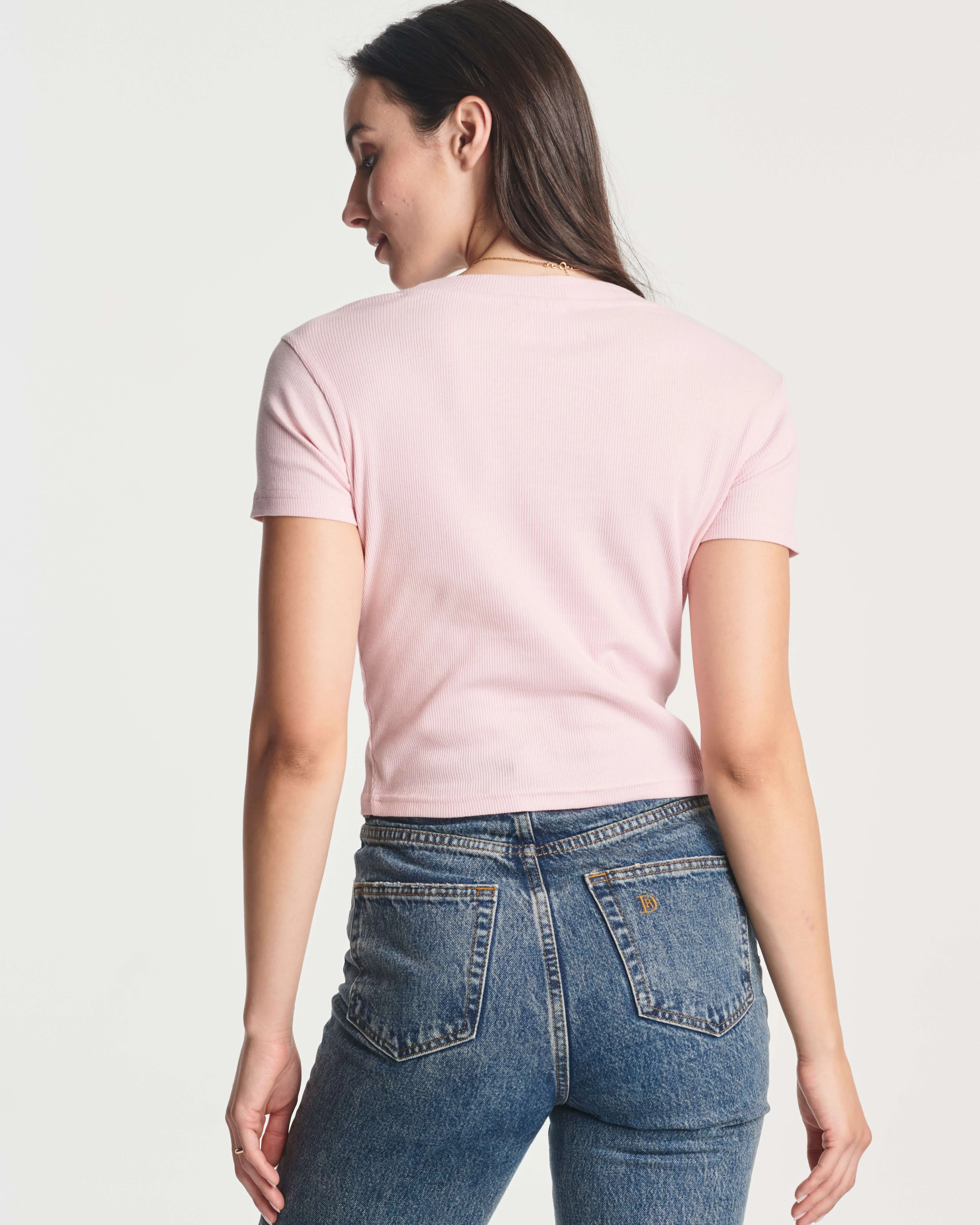 4 Pack: Women's Short Sleeve Ribbed Knit Crop Top (Available in Plus Size)
