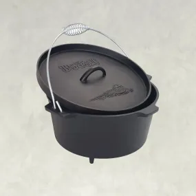 8-Qt Cast Iron Camp Dutch Over with Feet