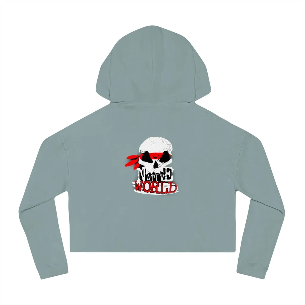 ABK Skull Women’s Cropped Hooded Sweatshirt