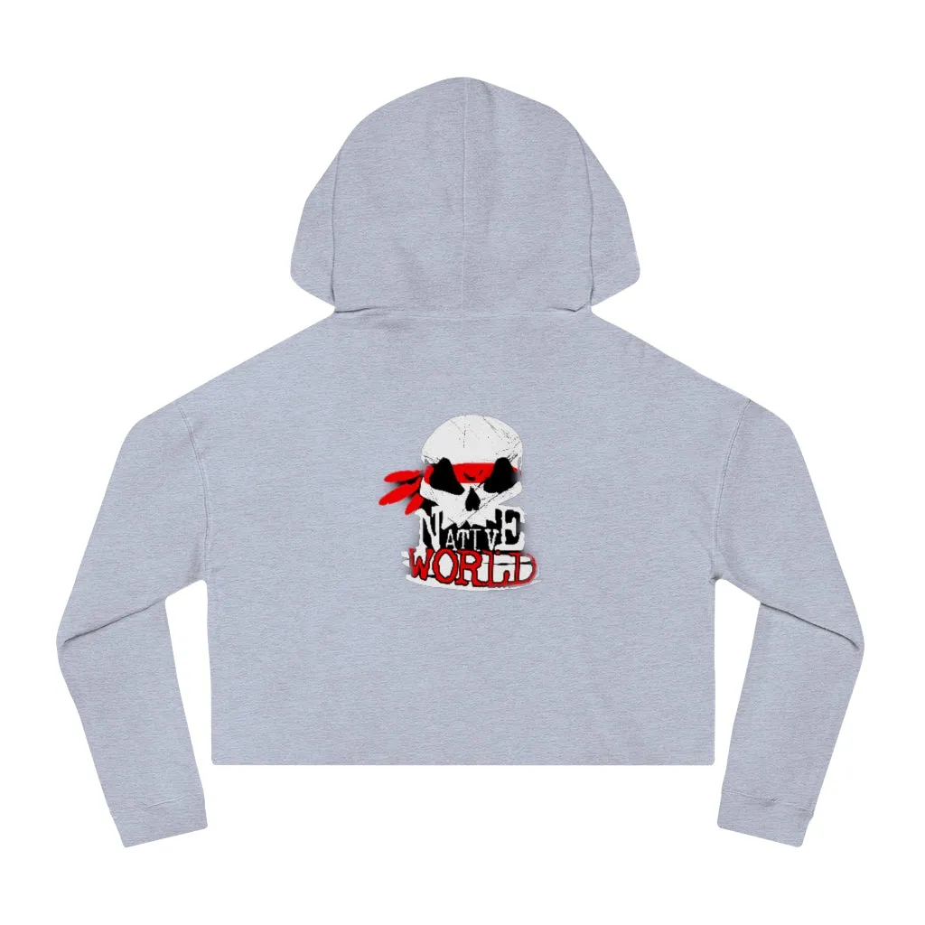 ABK Skull Women’s Cropped Hooded Sweatshirt
