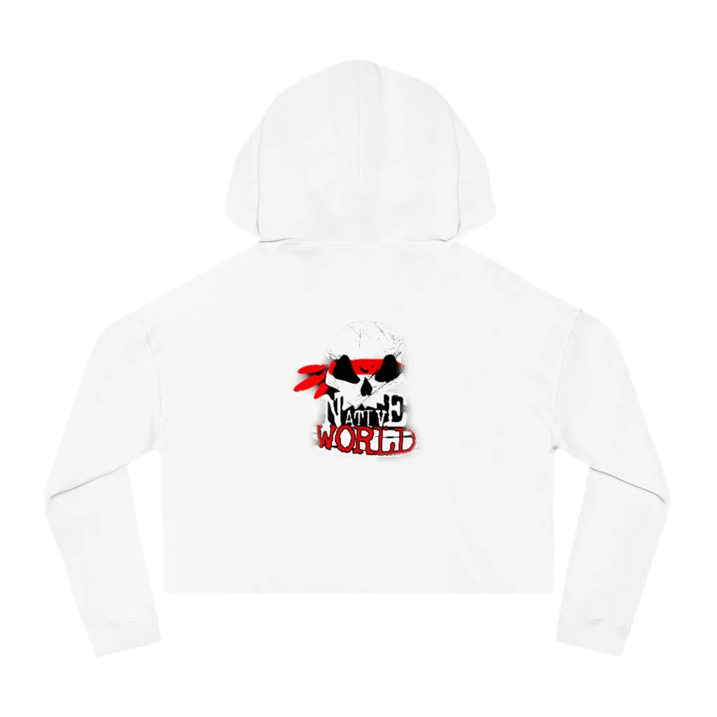ABK Skull Women’s Cropped Hooded Sweatshirt