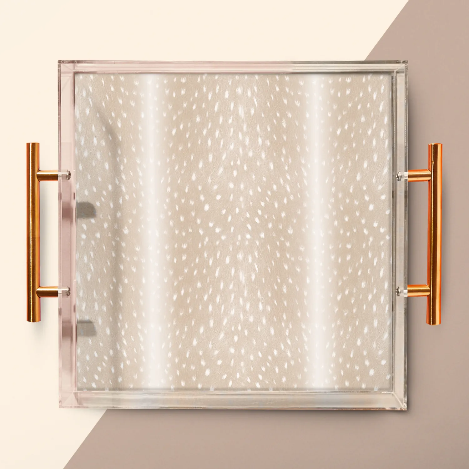 Acrylic Fawn Serving Tray