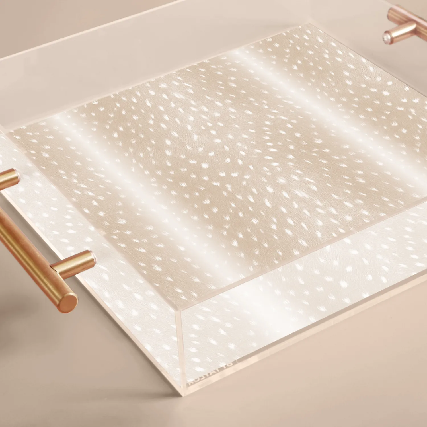 Acrylic Fawn Serving Tray