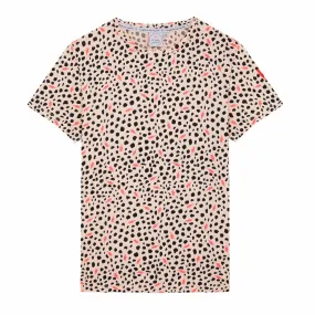 Adult T-shirt  - Blush Cheetah and Lightning Bolt print