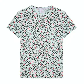 Adult T-shirt  -  Green Cheetah and Lightning Bolt print