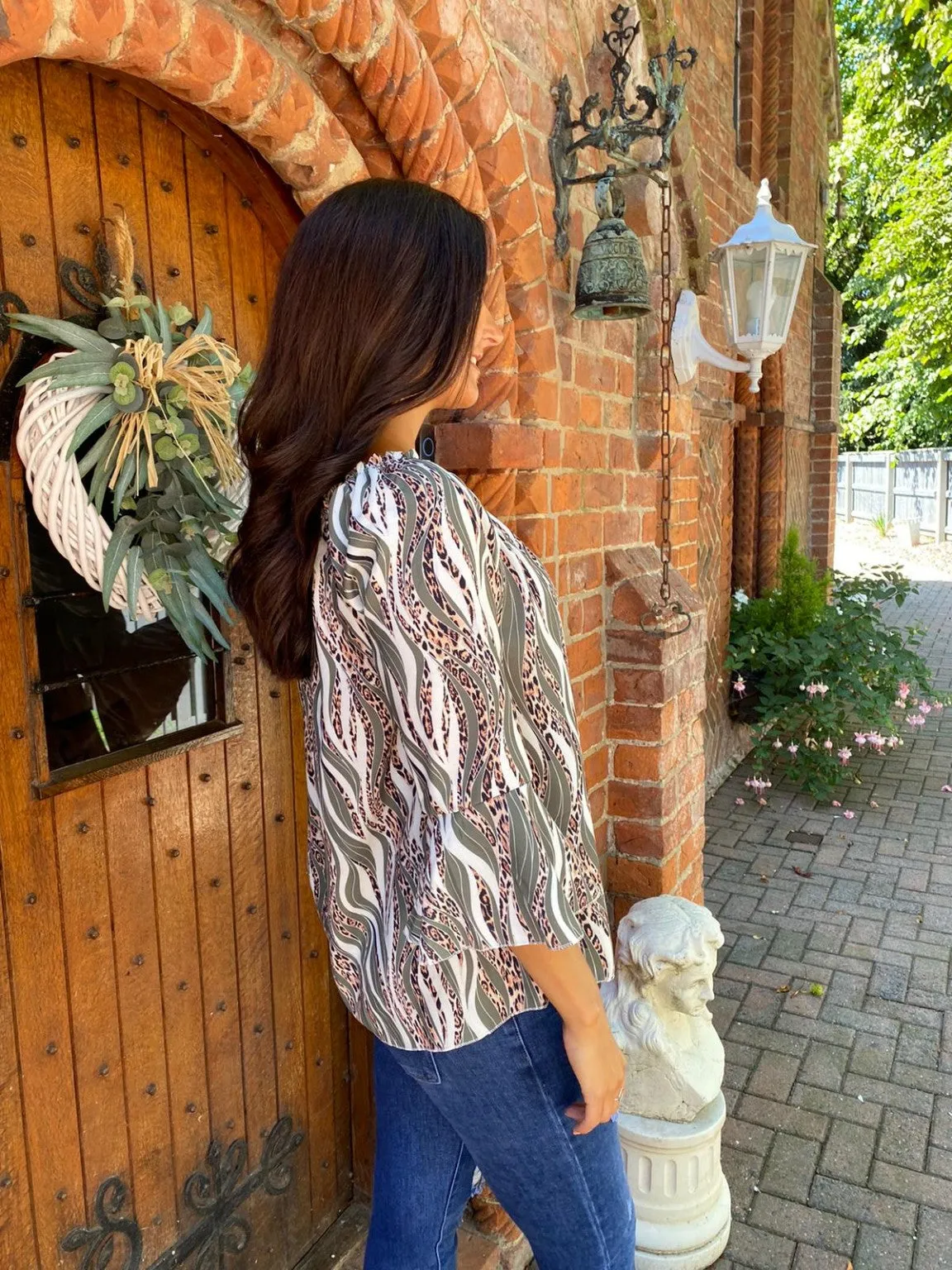 Animal Swirl Bardot Top Jules