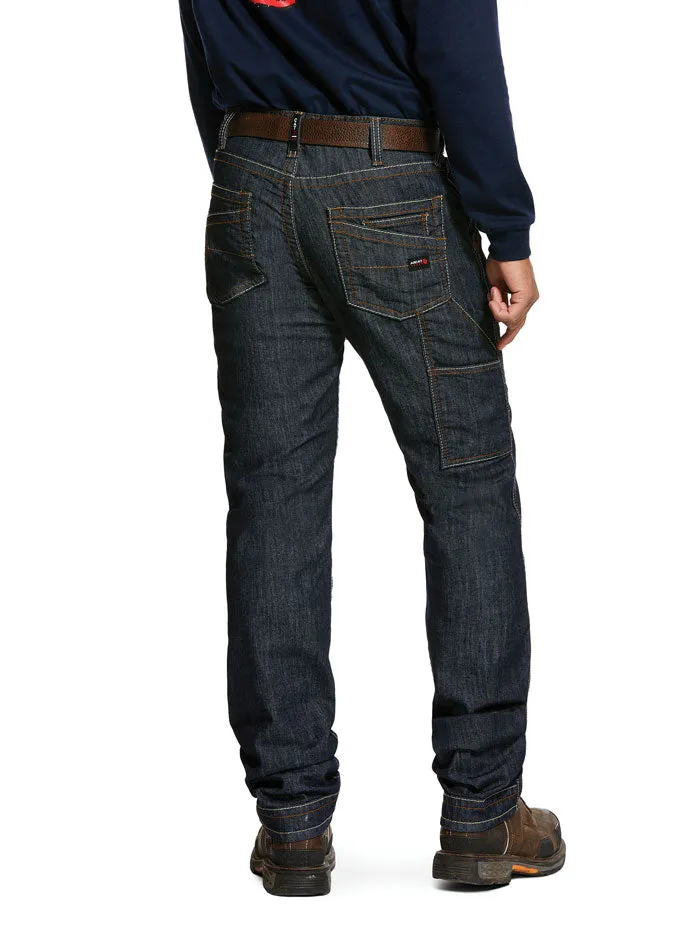 Ariat 10030263 Mens FR M4 Relaxed Stretch Duralight Workhorse Stackable Straight Leg Jean Dark Wash