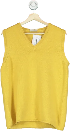 Assai Yellow Cashmere Sleeveless Sweater Vest UK M