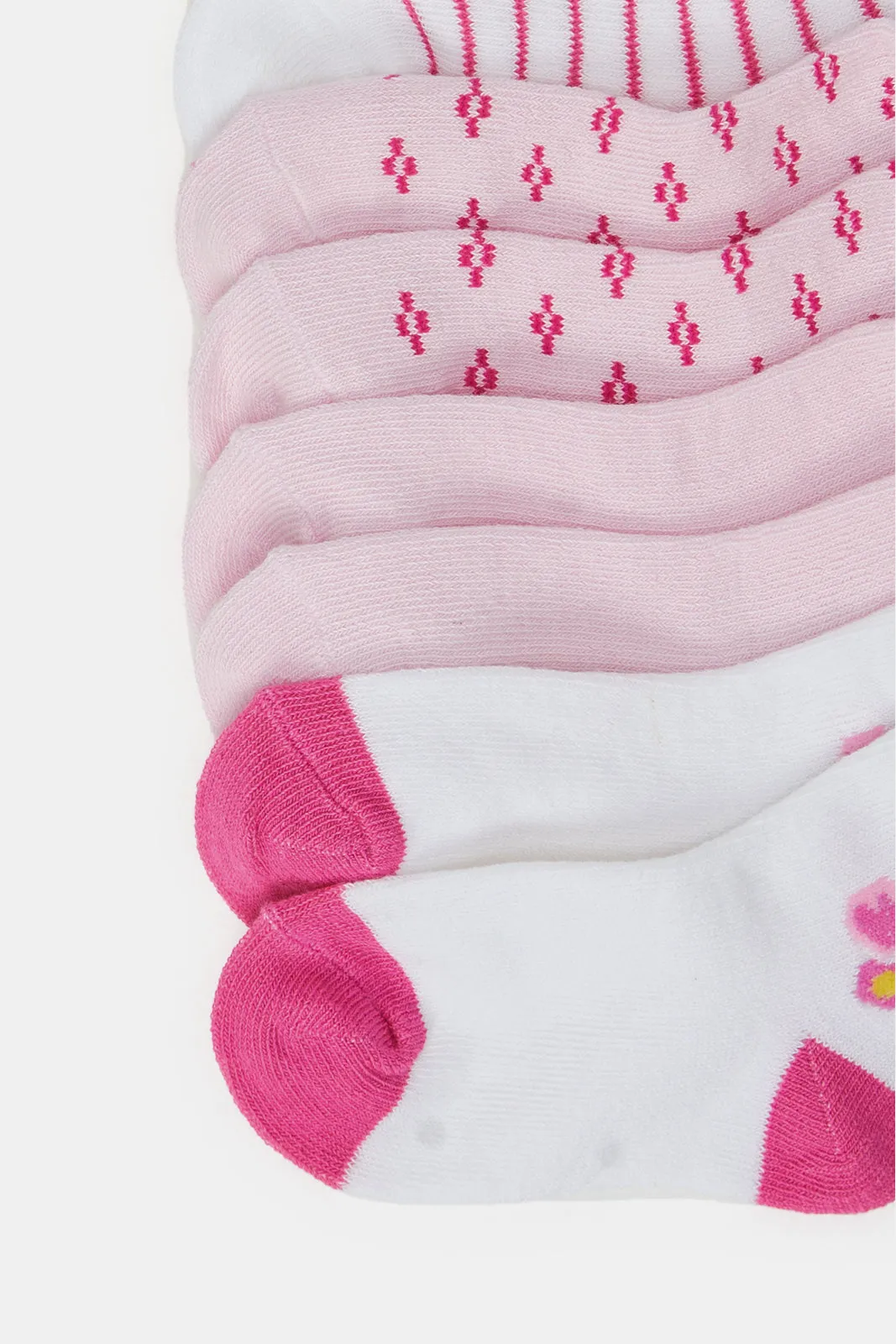 Assorted Pink Ankle Socks 5 Pair Pack