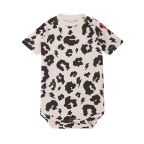 Baby Vest – Blush Leopard and Lightning bolt print
