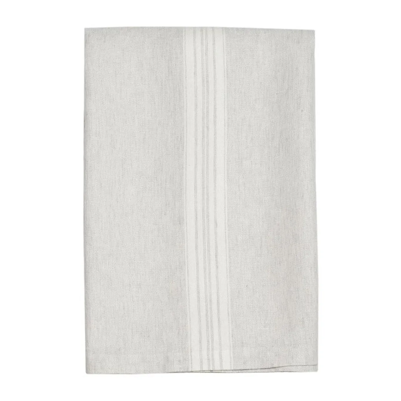 Bath Towel - Stone Washed Grey/White Stripes
