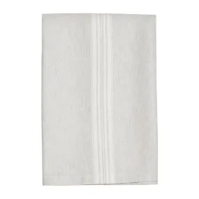 Bath Towel - Stone Washed Grey/White Stripes