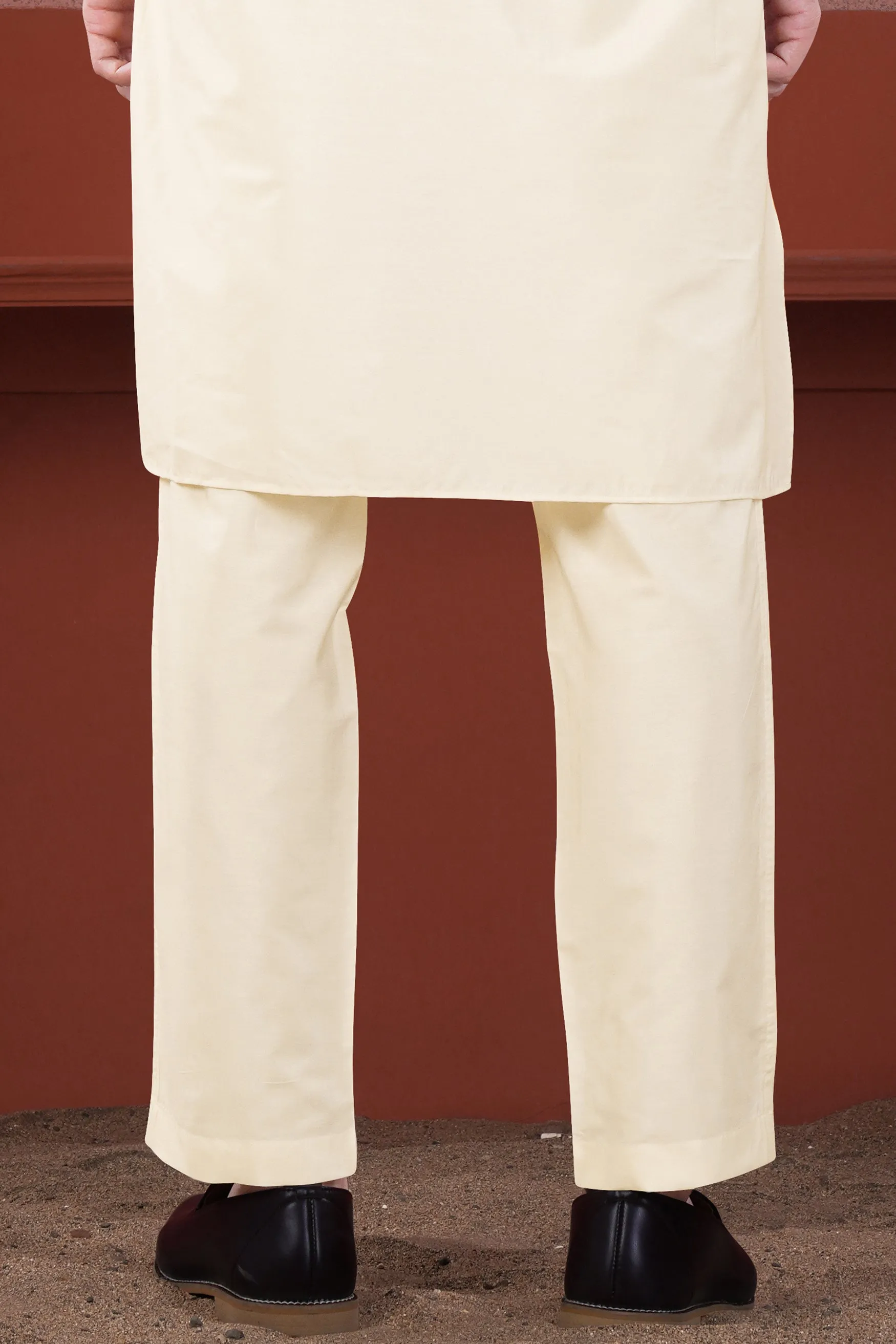 Beige Subtle Sheen Viscose Pajama F-8942