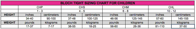 Bloch Child Tights Footed (Pink) T0921G - XS(1-3) & Large(10-12)