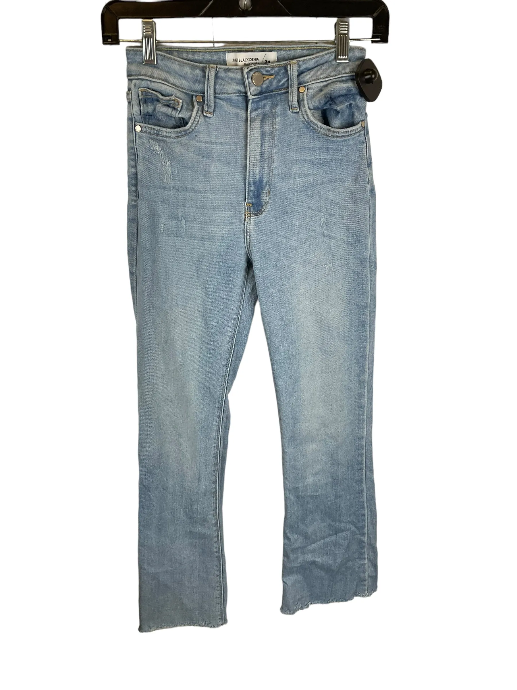 Blue Denim Jeans Designer Just Black, Size 0