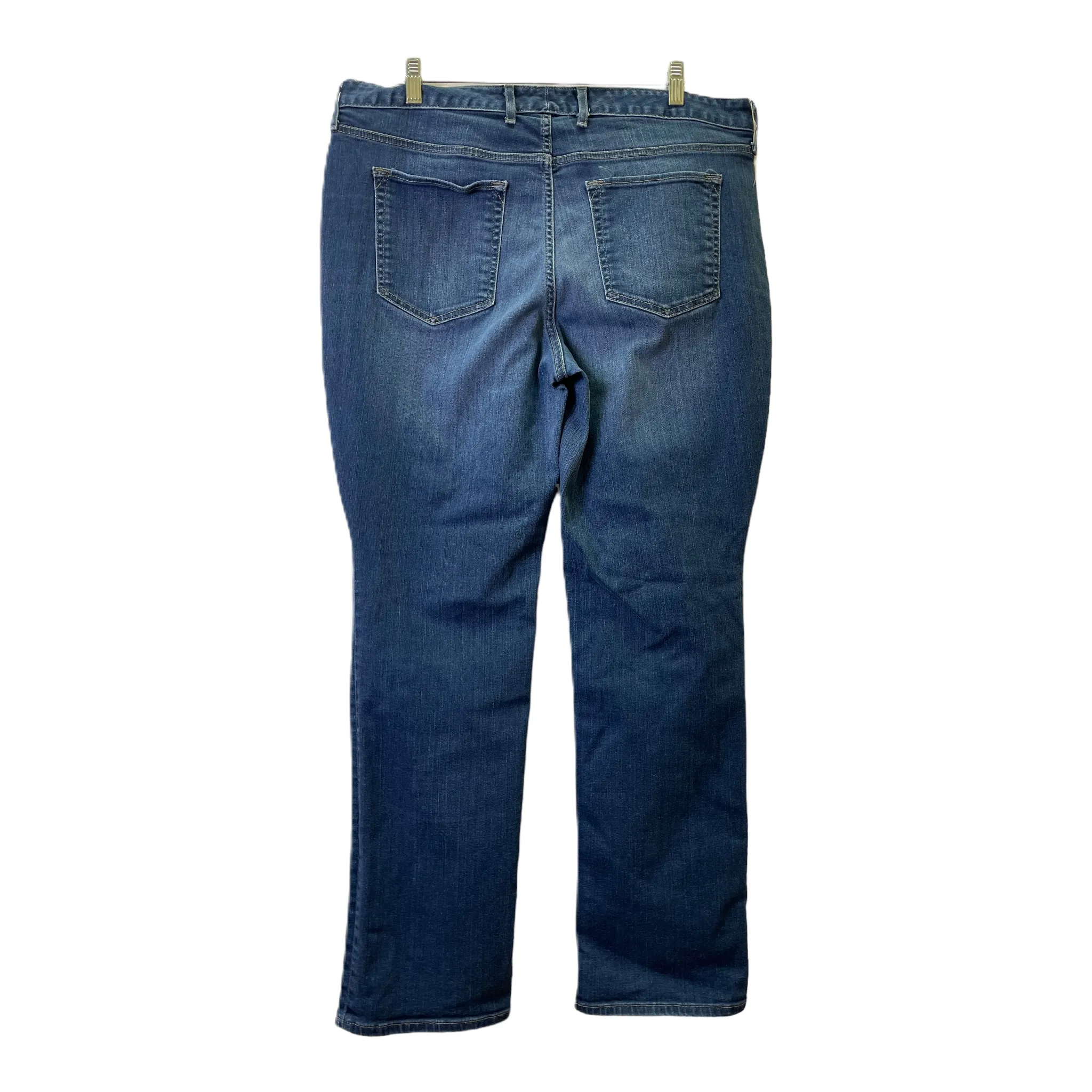 Blue Denim Jeans Straight By Eddie Bauer, Size: 16