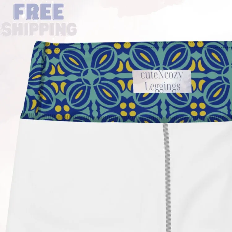 Blue Mosaic Comfy Leggings