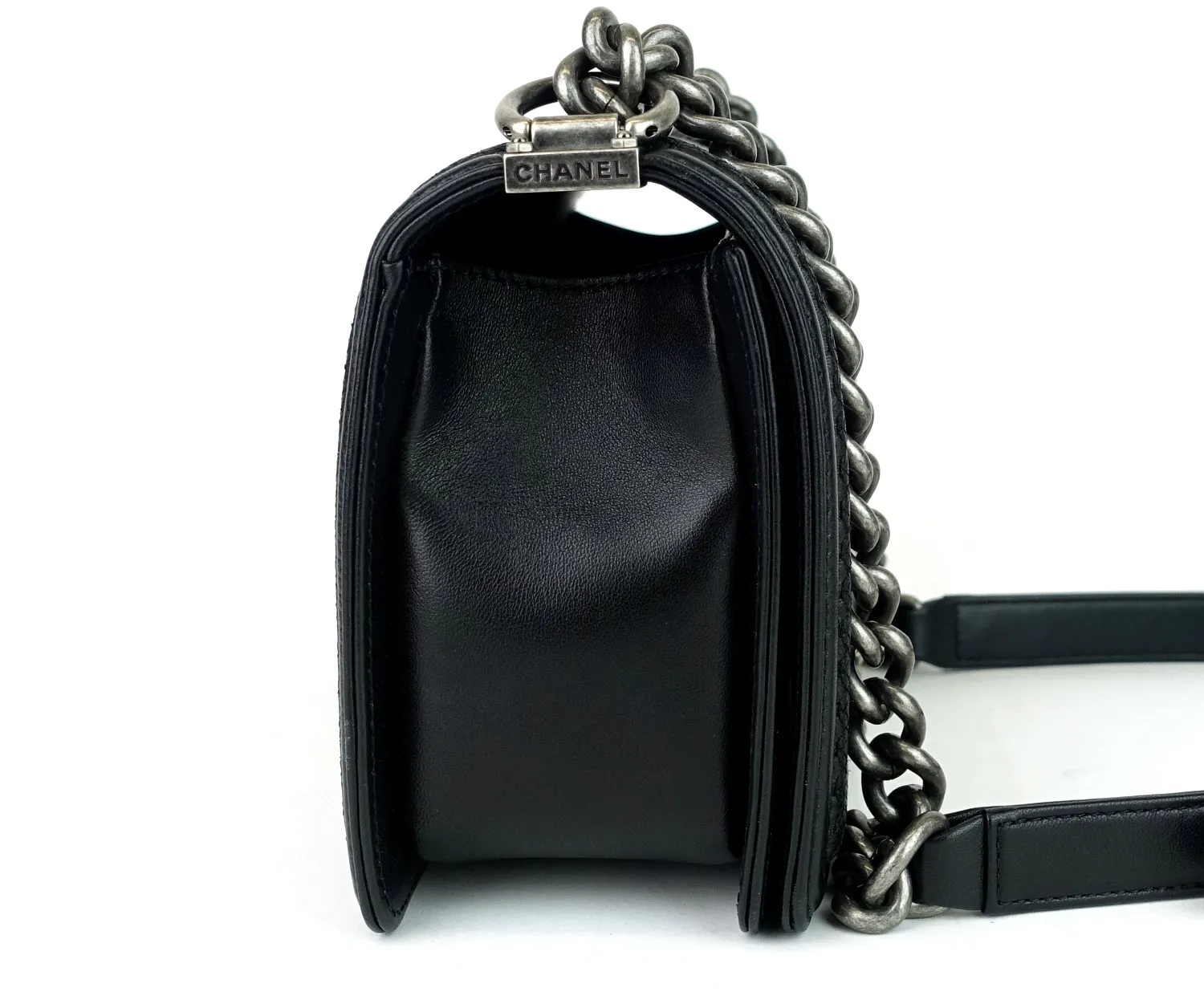 Boy Lattice Weave New Medium Leather Bag