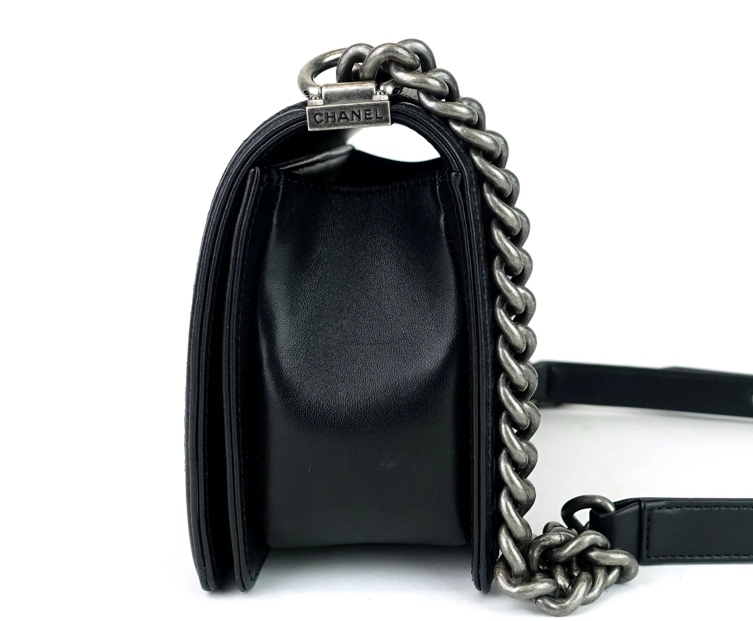 Boy Lattice Weave New Medium Leather Bag