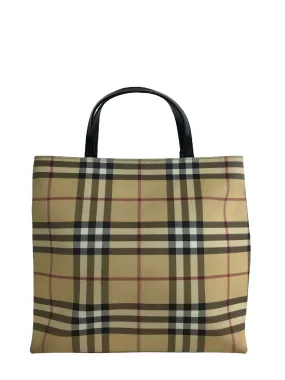 Burberry Classic Plaid Tote Bag