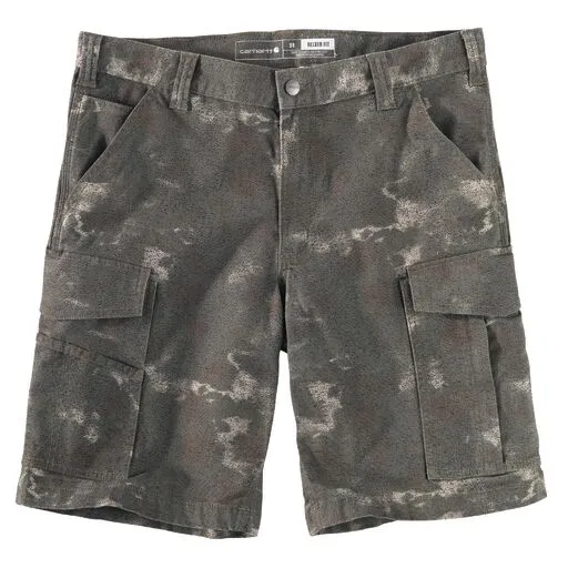 Carhartt Men's Rugged FlexÂ® Relaxed Fit Canvas Cargo Work Short_Burnt Olive Camo