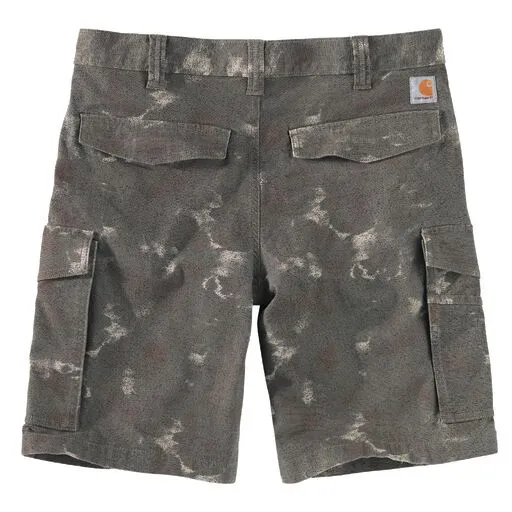 Carhartt Men's Rugged FlexÂ® Relaxed Fit Canvas Cargo Work Short_Burnt Olive Camo