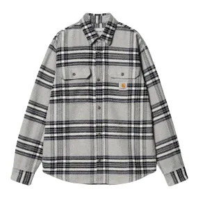 Carhartt WIP L/S Hawkins Check Shirt - Grey Heather / Blue