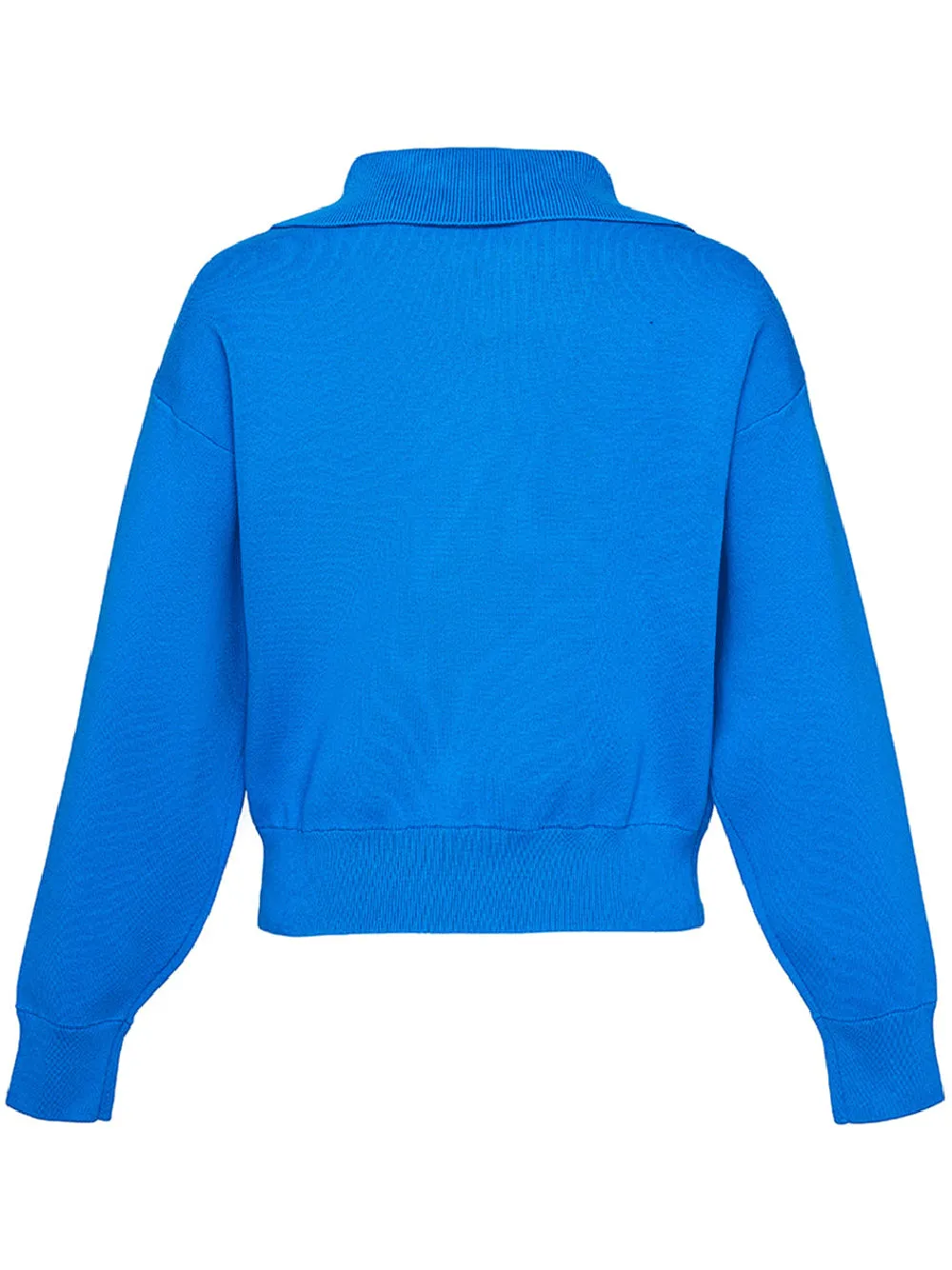 Cotton Nylon Funnel Neck Sweater