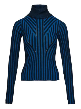 Cotton Nylon Rib Long Sleeve Sweater
