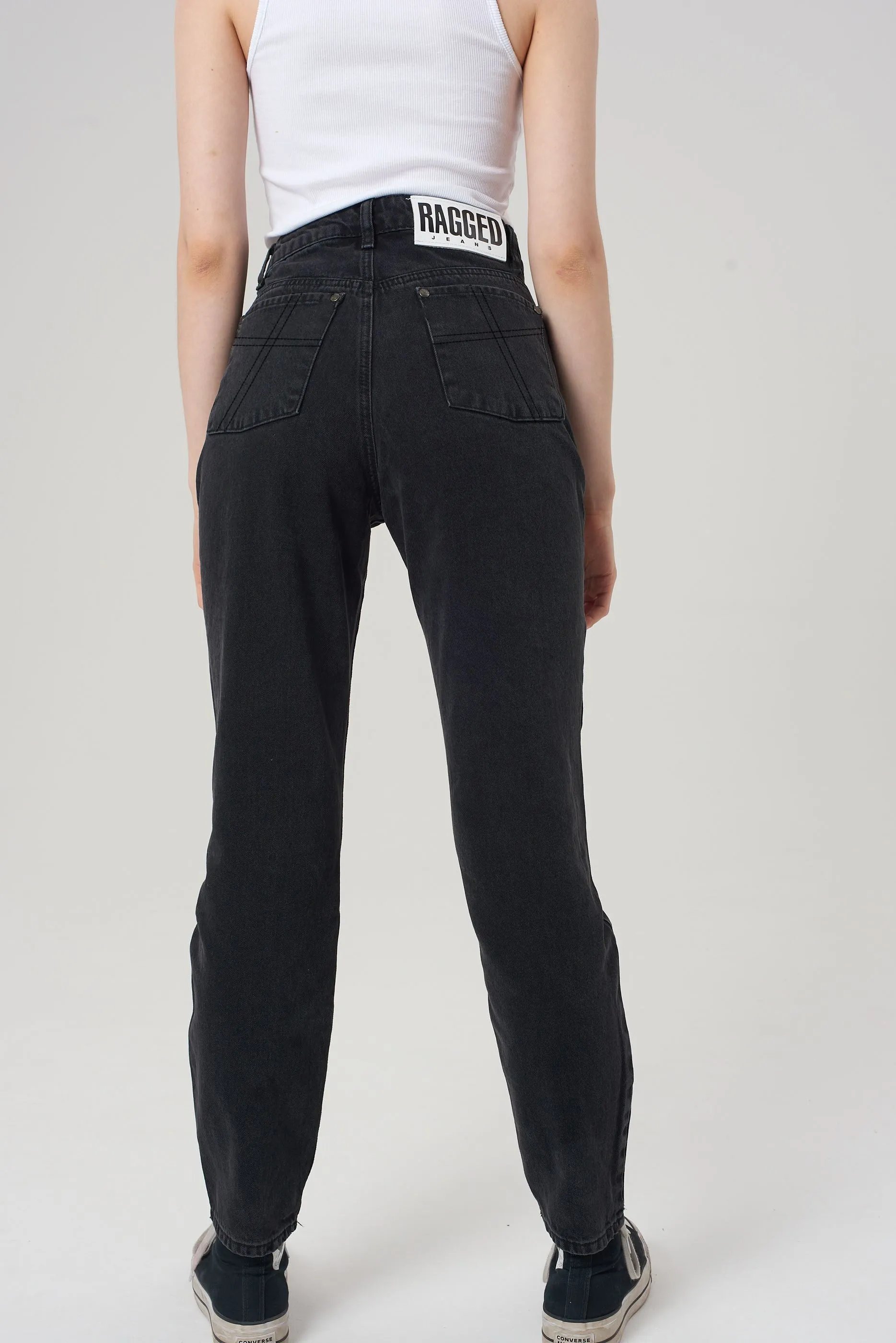 Cougar mom jean - charcoal