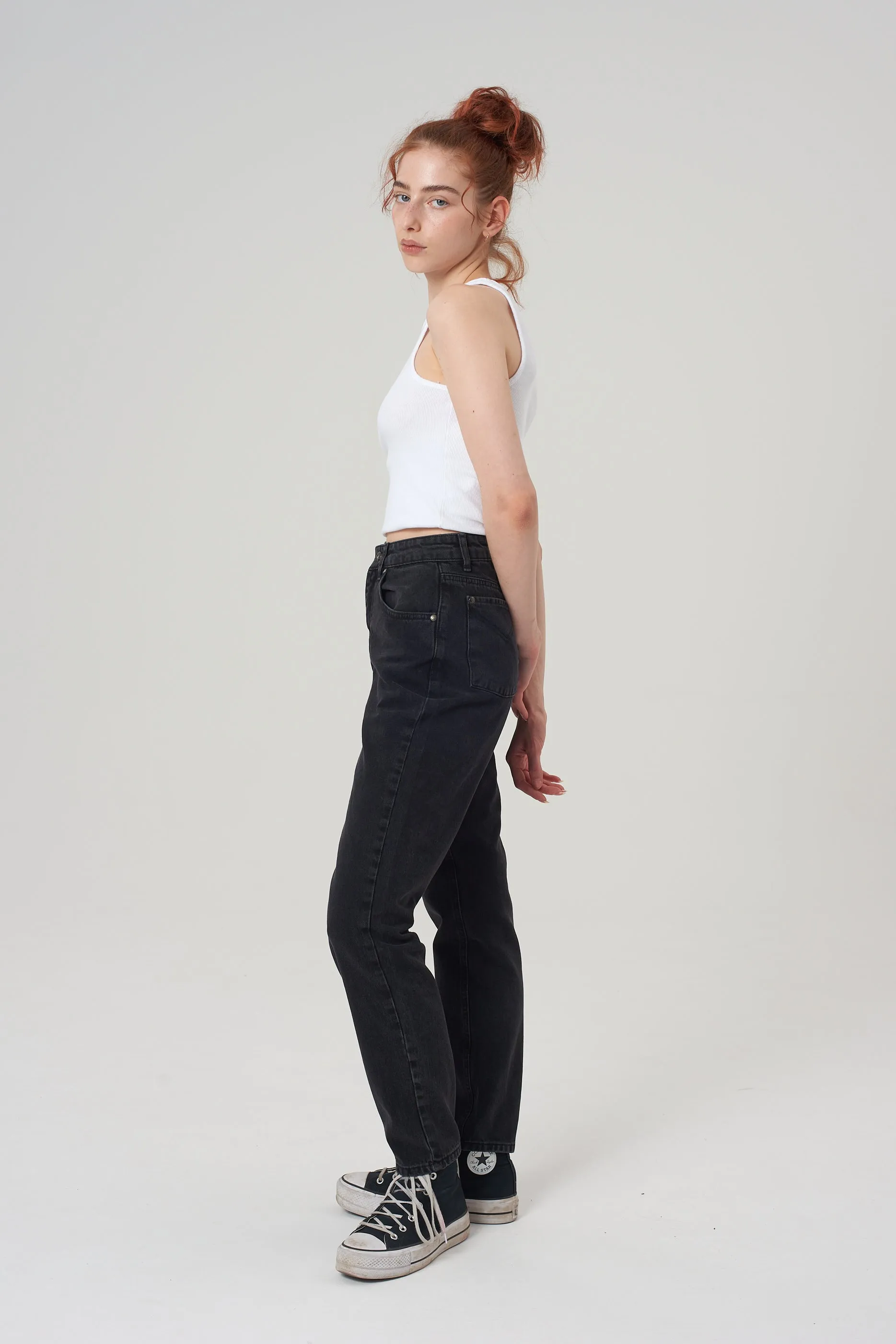 Cougar mom jean - charcoal