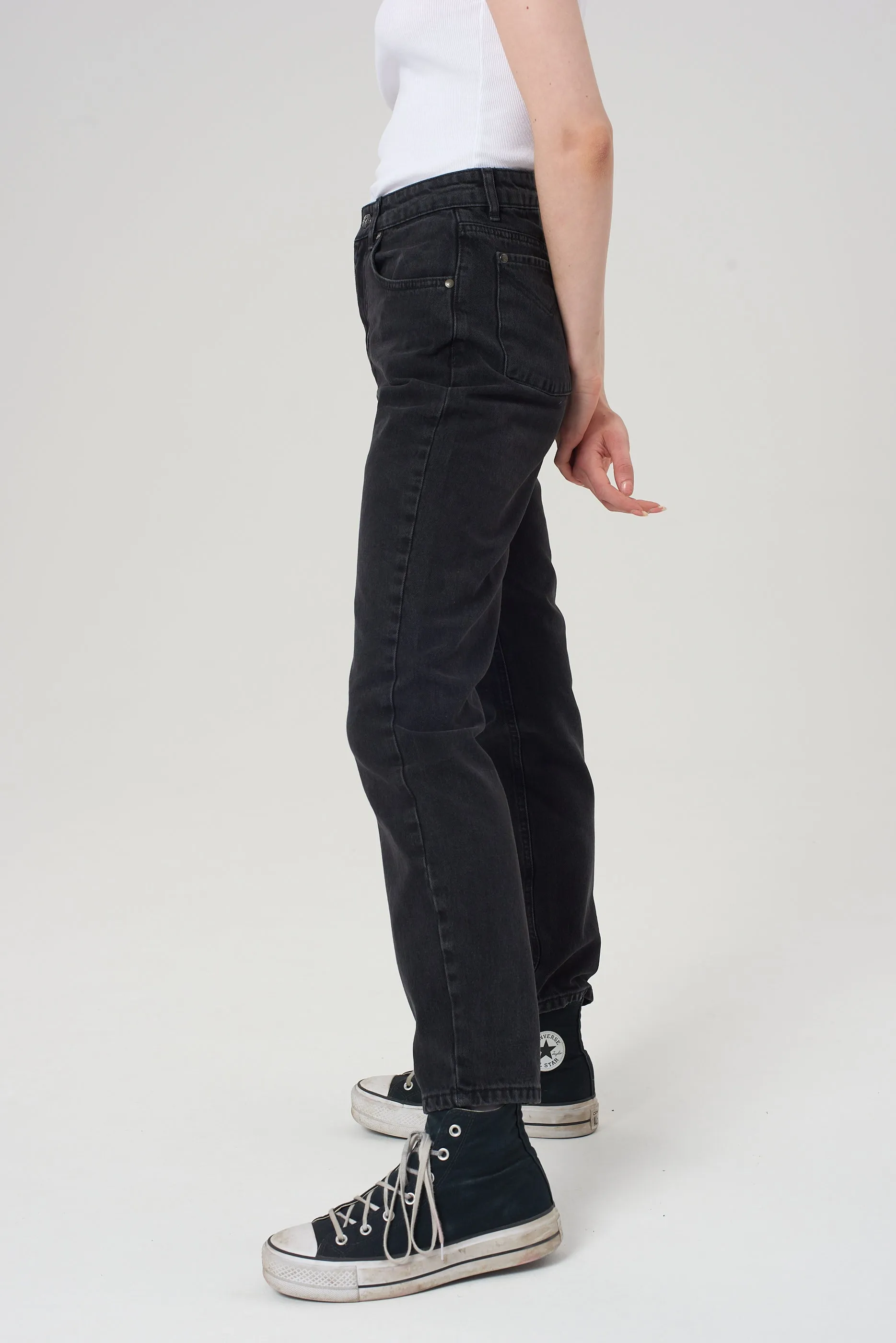 Cougar mom jean - charcoal