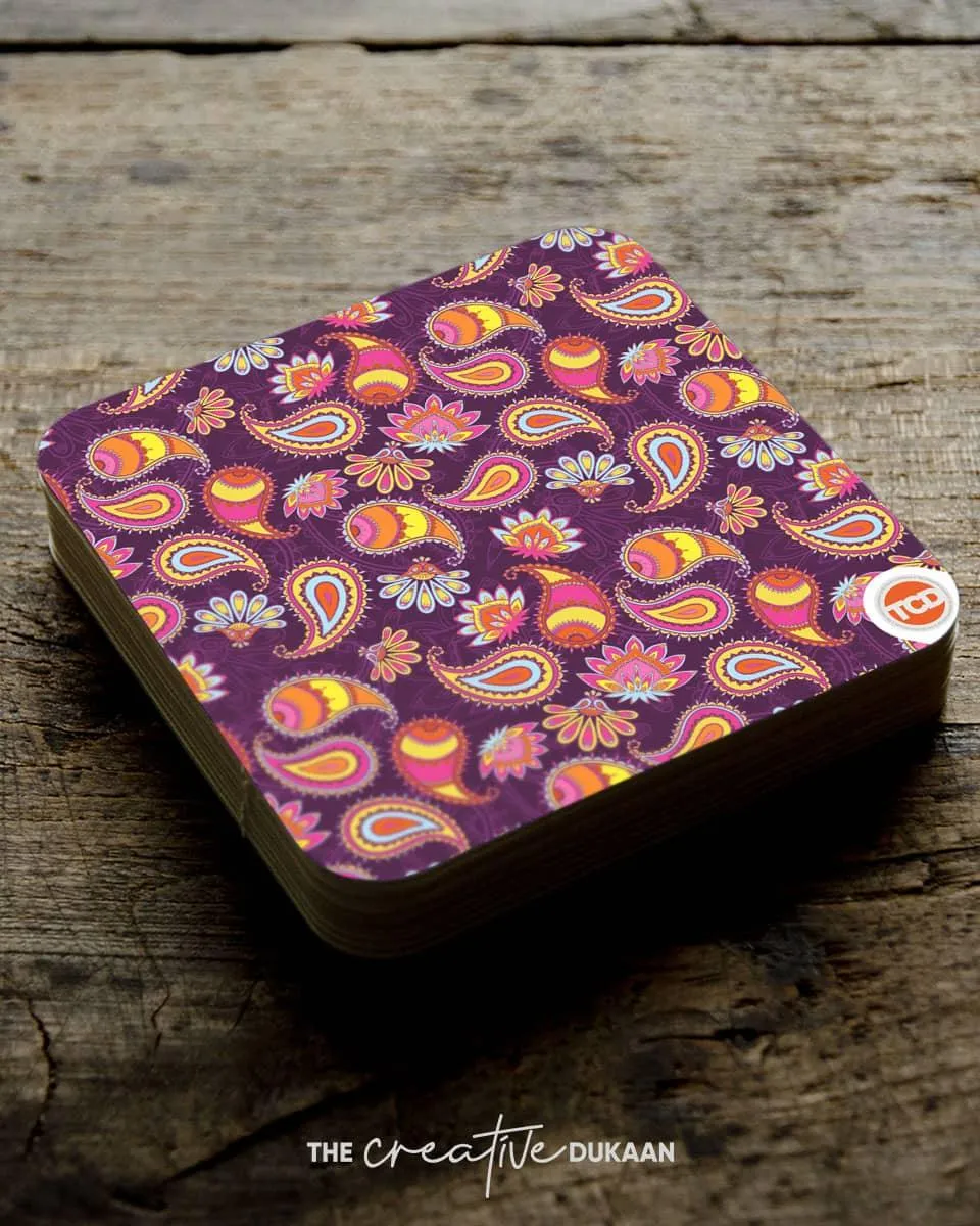 Creative Paisley Coasters Set