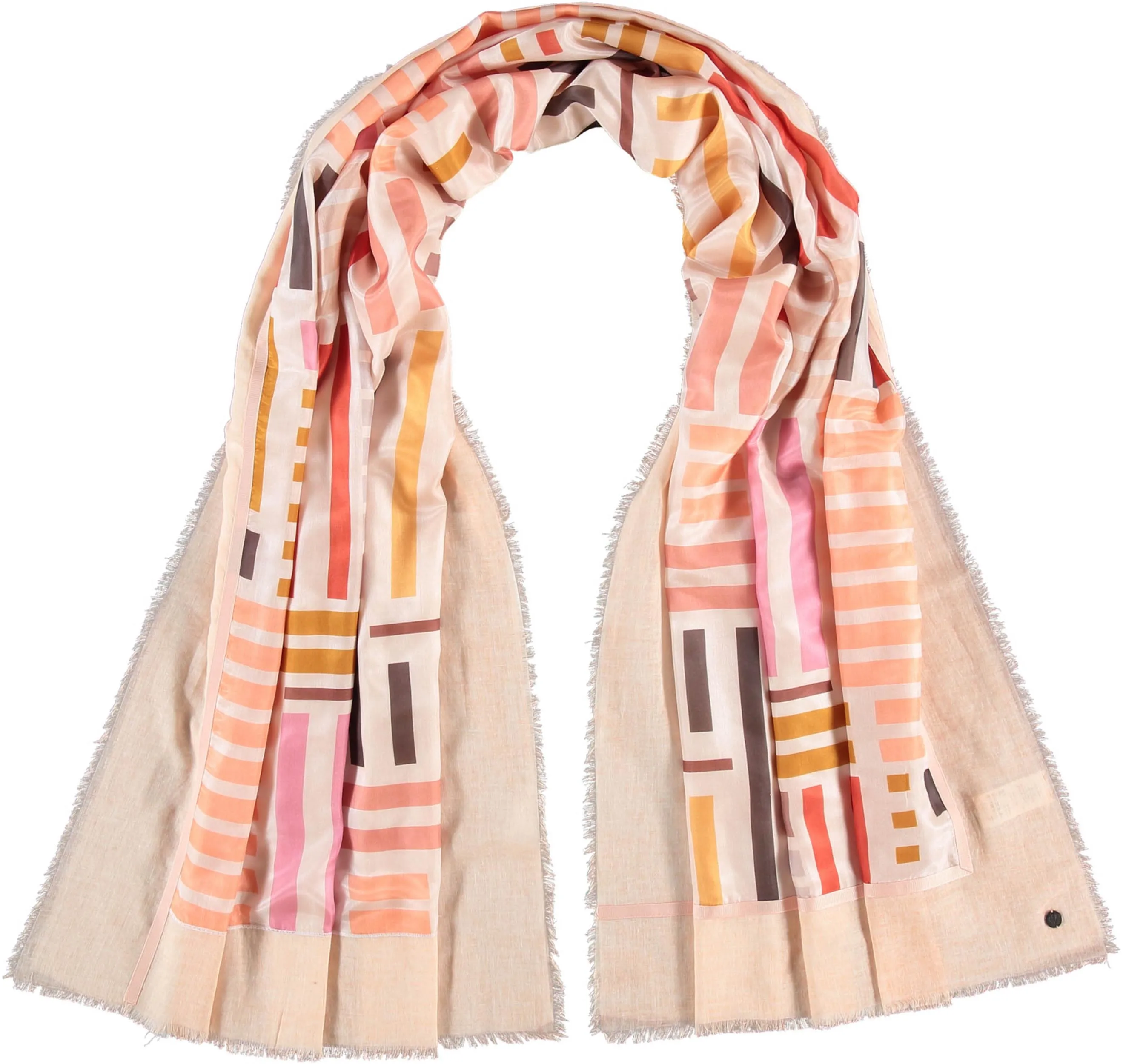 Cross Hatch Patchwork Cotton Silk Wrap