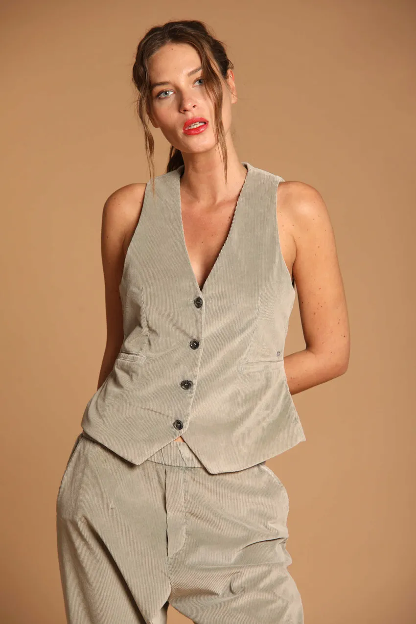 Ellen women's gilet in velvet corduroy 