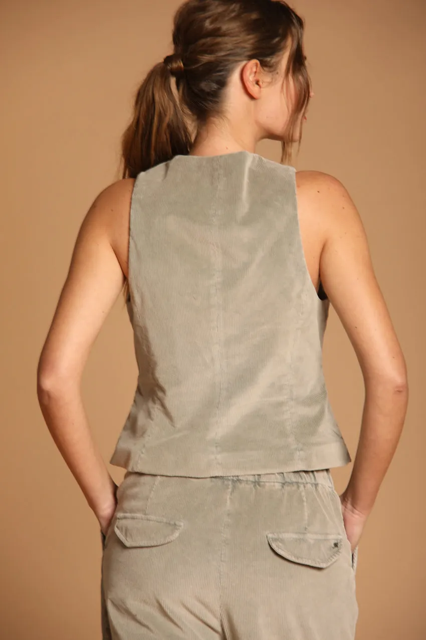 Ellen women's gilet in velvet corduroy 