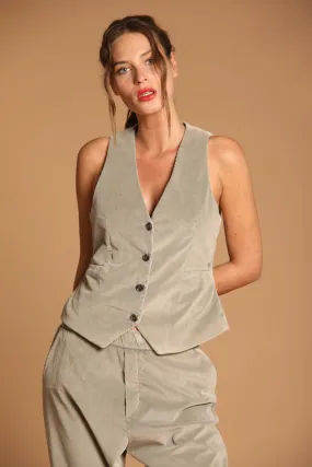 Ellen women's gilet in velvet corduroy 