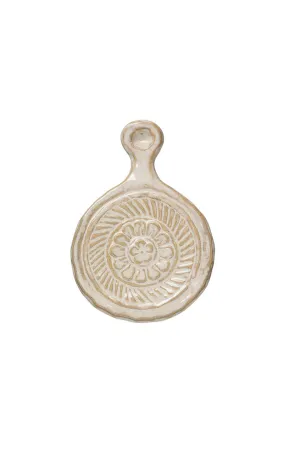 Embossed Reactive Glaze Stoneware Trivet