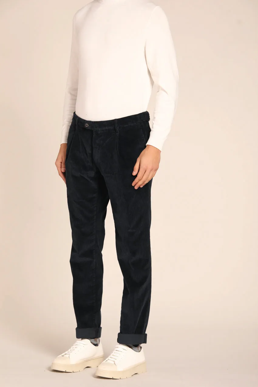 Genova men's velvet 500-striped regular fit chino pants