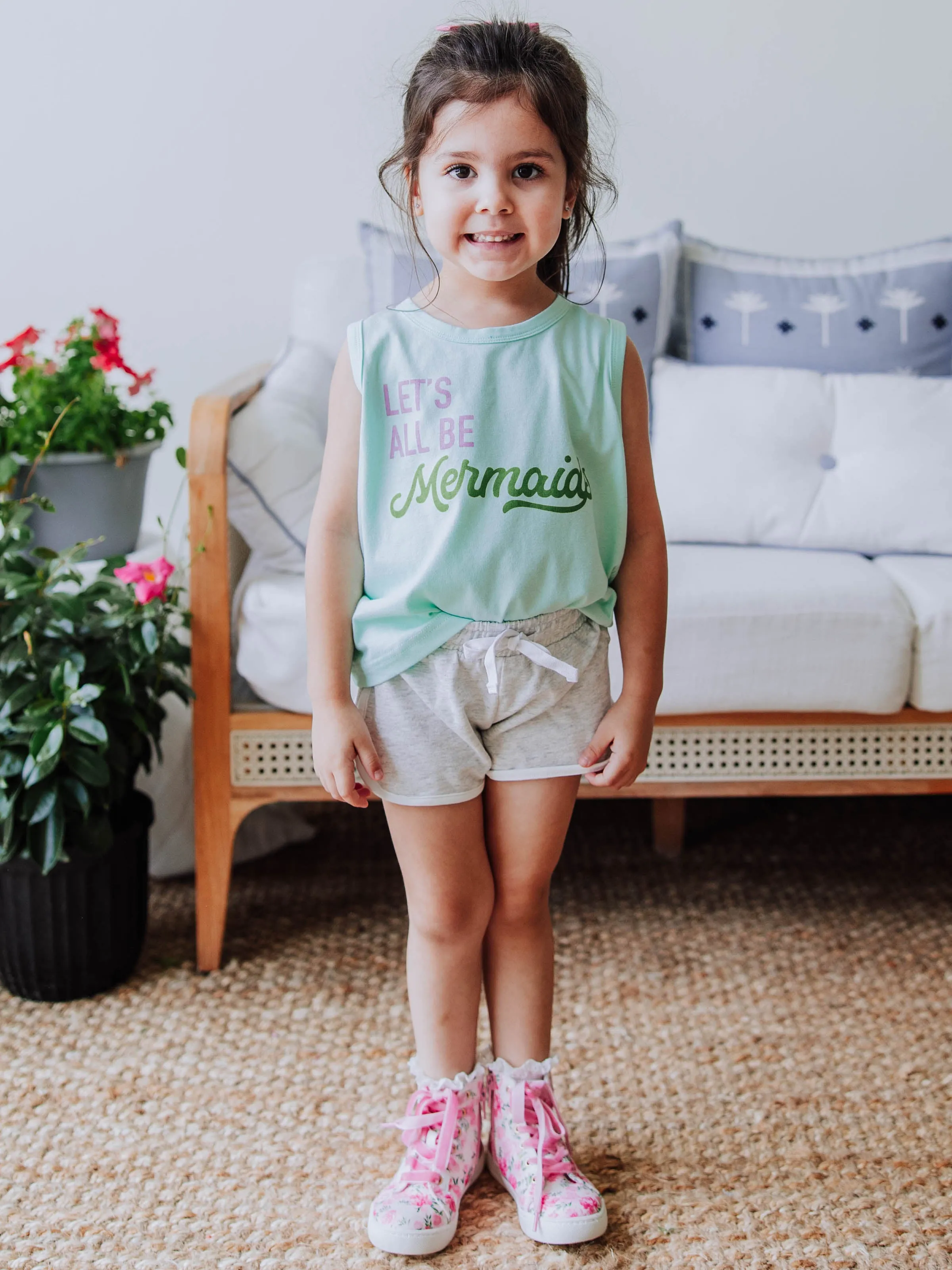 Graphic Tank - Mermaids Aqua