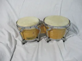 GROOVE PERCUSSION 2 DRUM Set Bongo Hand Wood 7-8"
