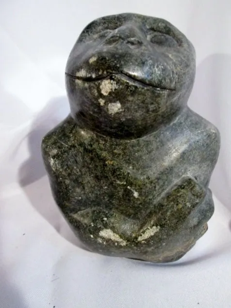 Handmade Signed BTAKA MONKEY APE Figure Hand Statue Sculpture Inuit Art Primitive Eskimo 6.5"