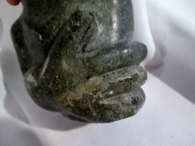 Handmade Signed BTAKA MONKEY APE Figure Hand Statue Sculpture Inuit Art Primitive Eskimo 6.5"